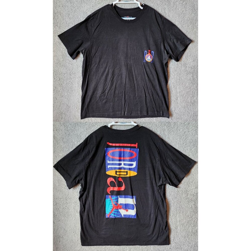 Nike Air Jordan Retro 9 Flight Black Nostalgia Spellout Graphic T Shirt Size 2XL